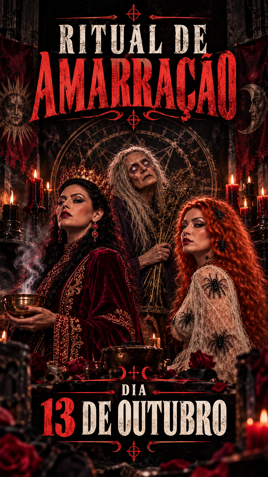 Flyer do ritual Ritual de Amarração 3 em 1