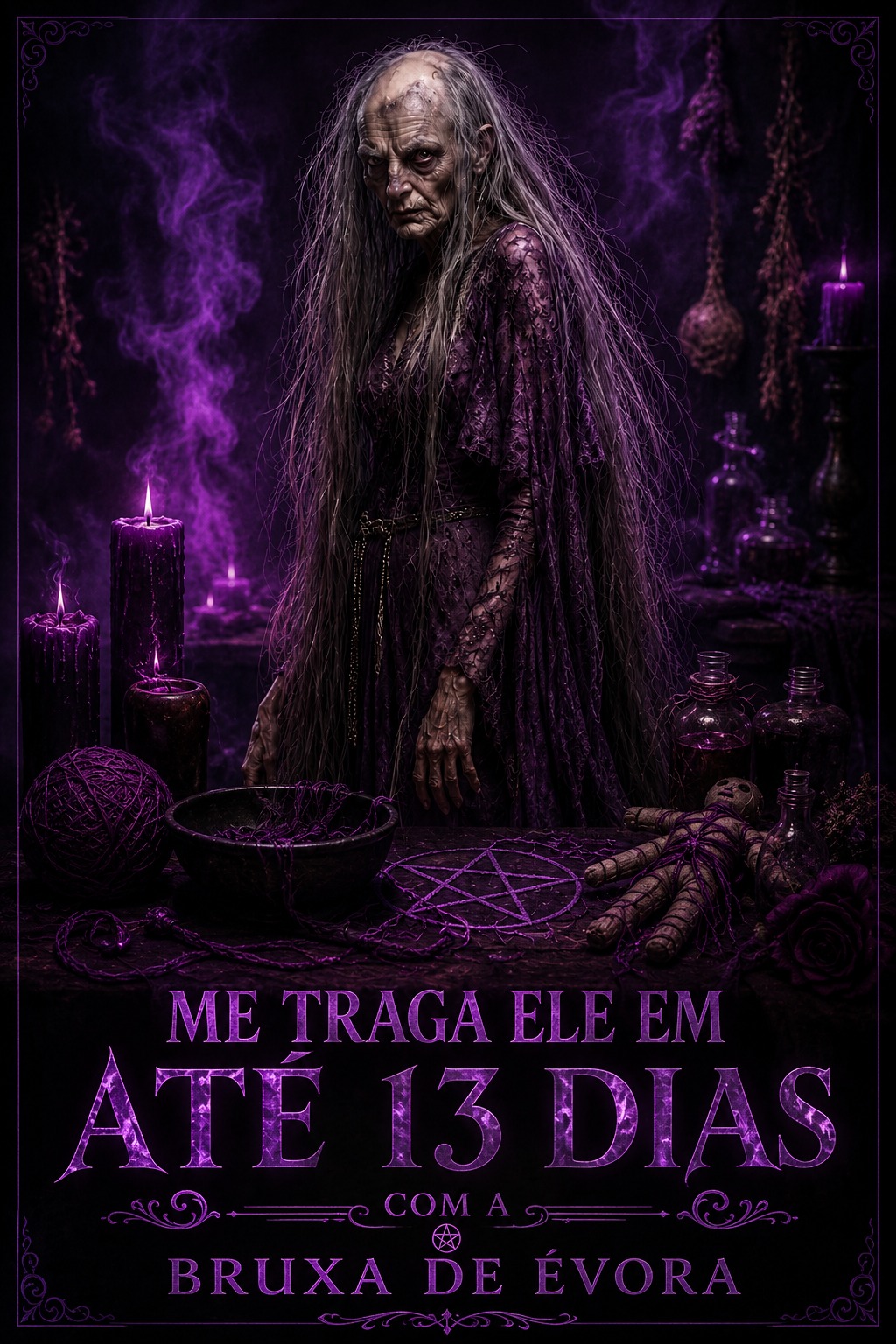 Flyer do ritual Me Traga Ele em Até 13 Dias com a Bruxa de Évora