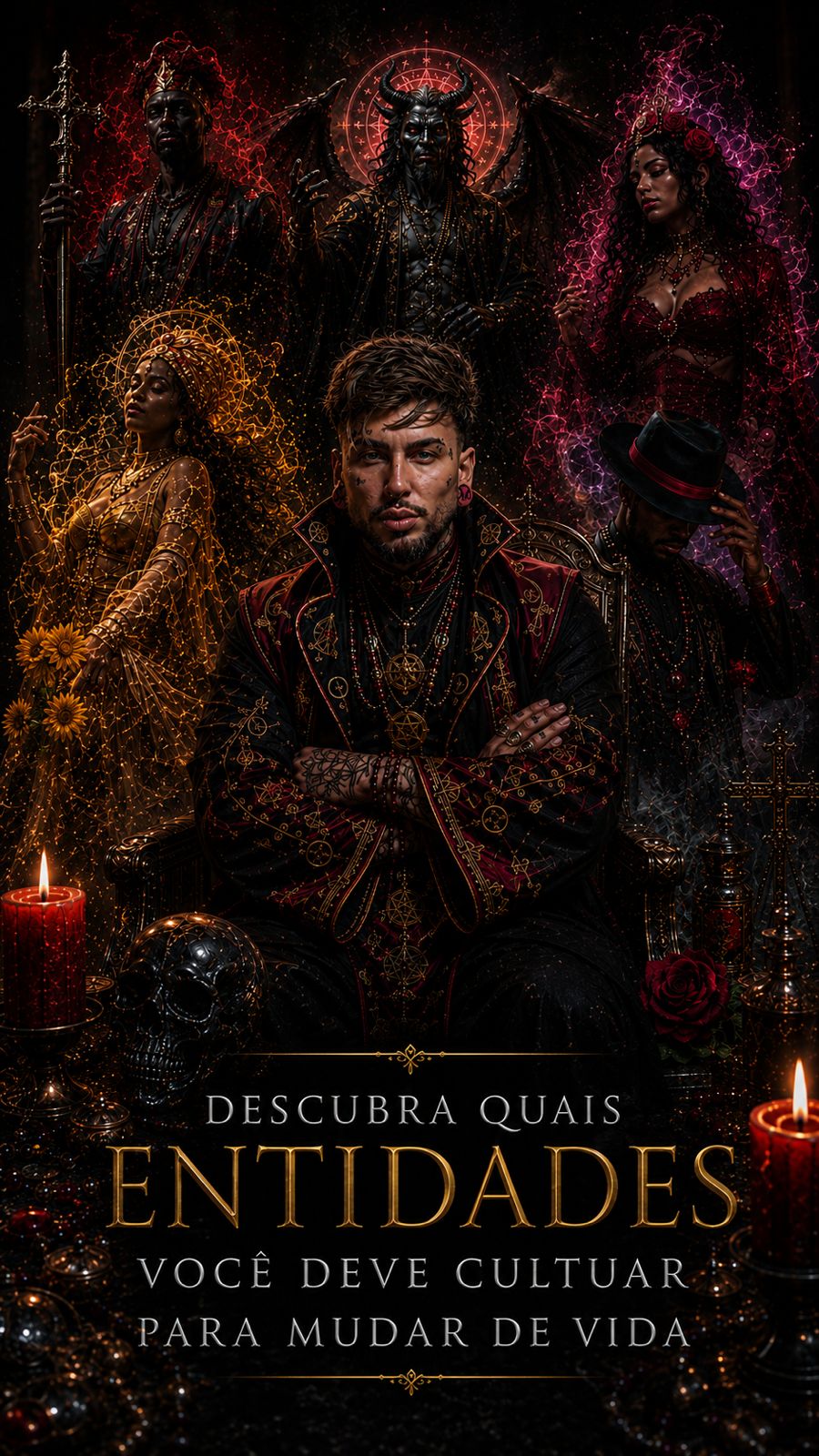 Flyer do ritual Descubra Quais Entidades Você Deve Cultuar