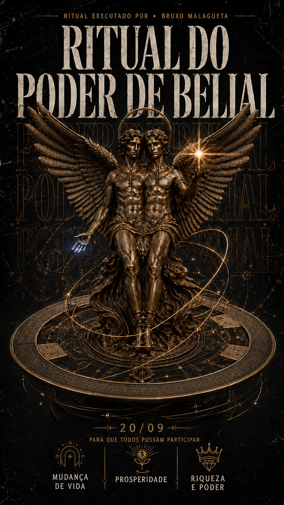 Flyer do ritual Ritual do Poder de Belial
