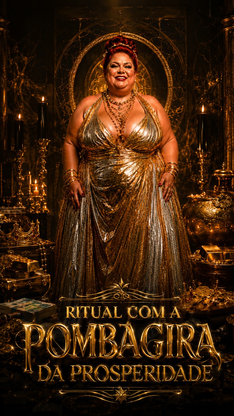 Flyer do ritual Ritual com a Pomba Gira da Prosperidade