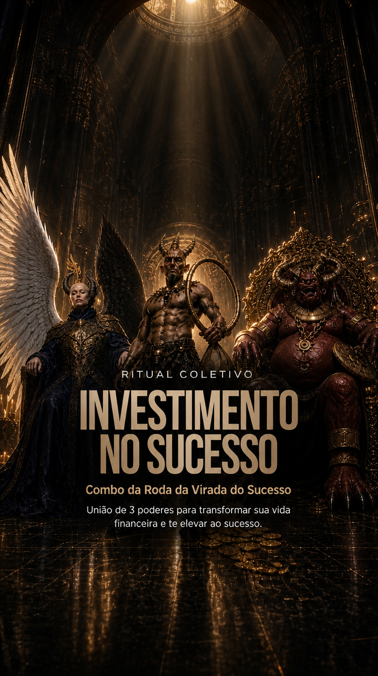 Flyer do ritual Investimento no Sucesso