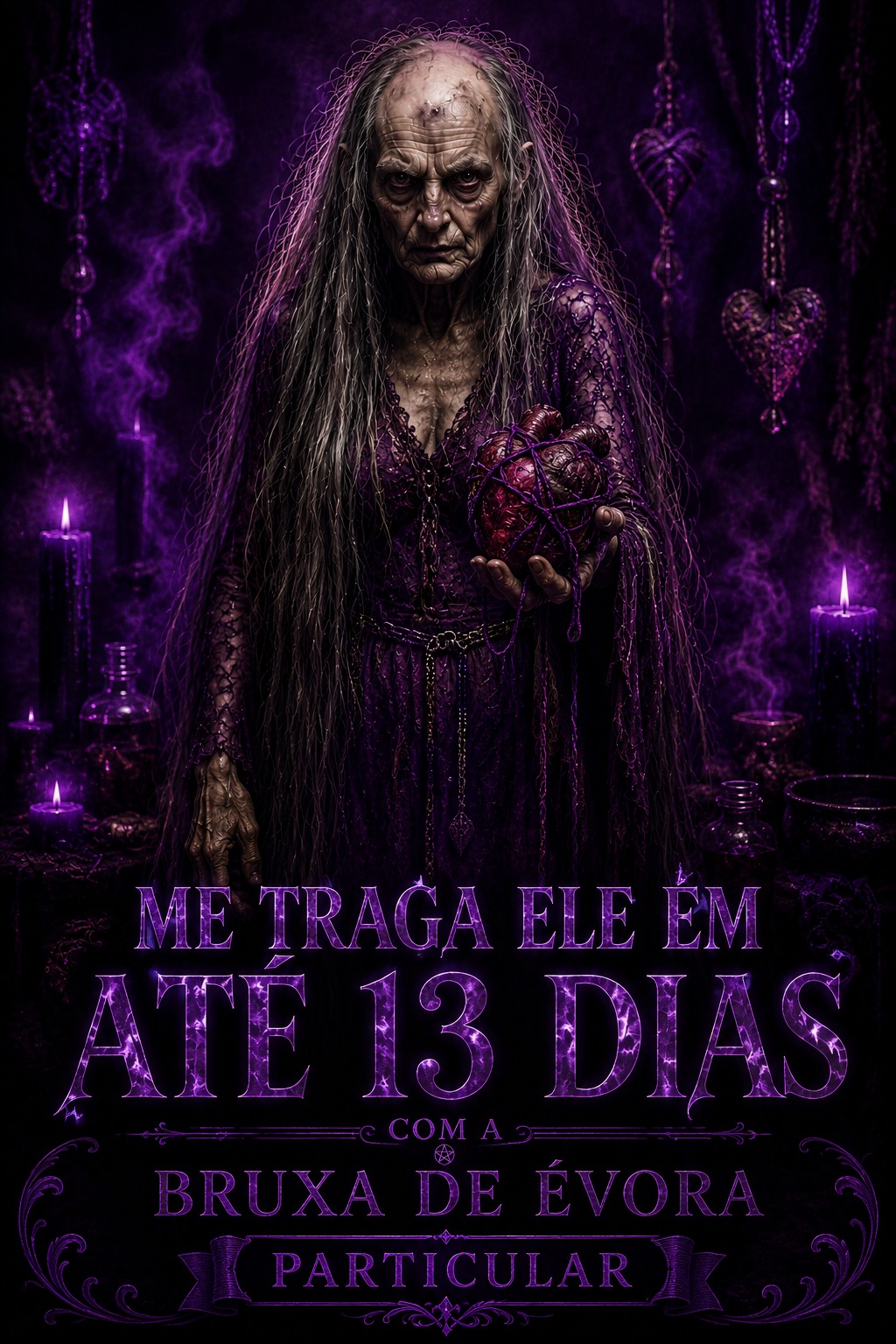 Flyer do ritual Me Traga Ele em Até 13 Dias com a Bruxa de Évora — Particular