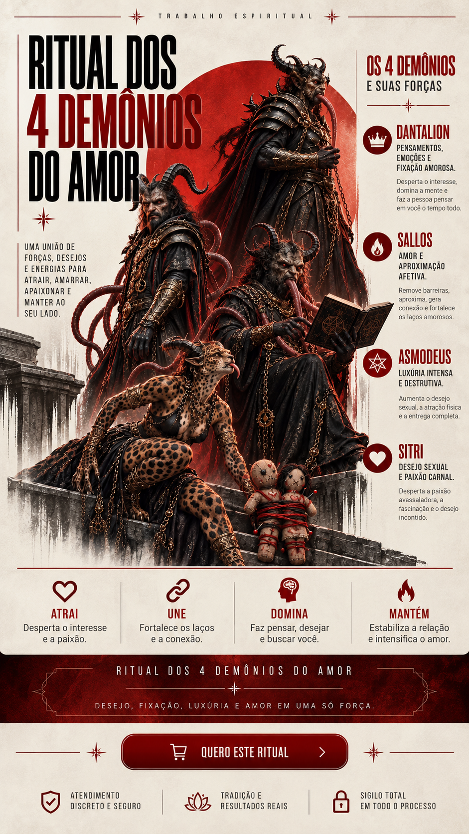 Flyer do ritual Ritual dos 4 Demônios do Amor