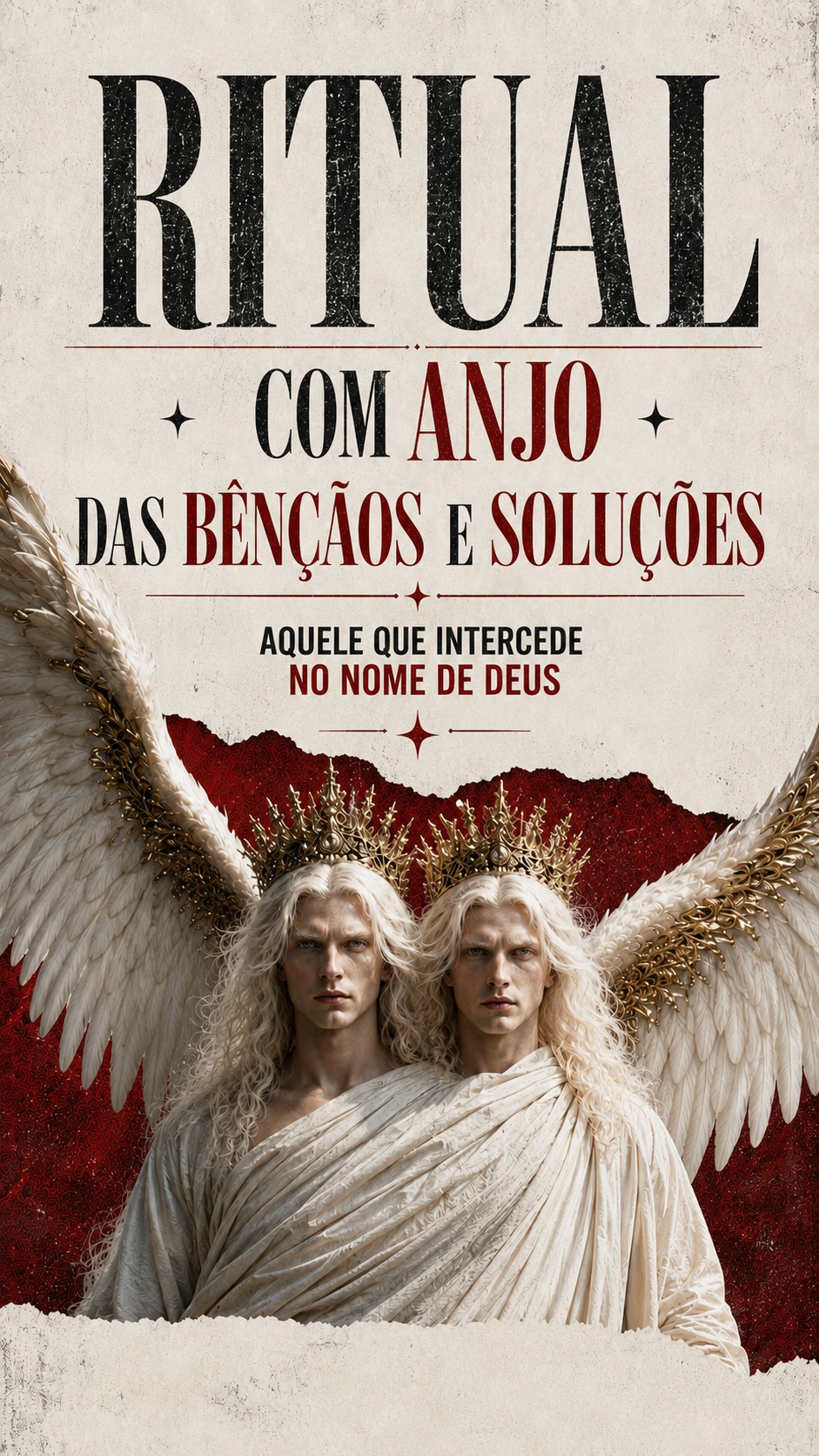 Flyer do ritual Ritual com Anjo das Bênçãos e Soluções