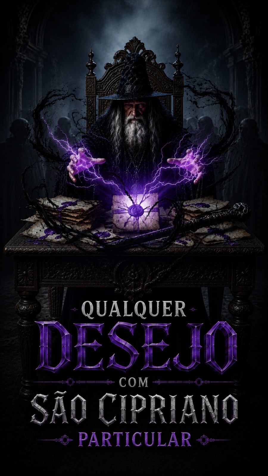 Flyer do ritual Qualquer Desejo com São Cipriano — Particular