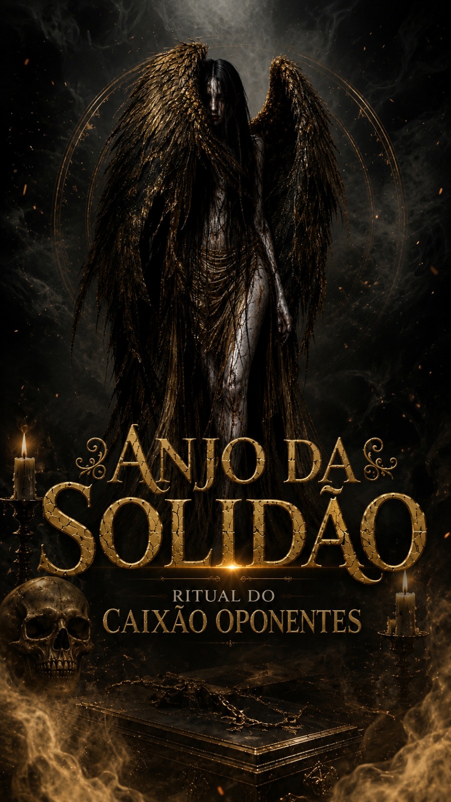 Flyer do ritual Anjo da Solidão — Ritual do Caixão dos Oponentes