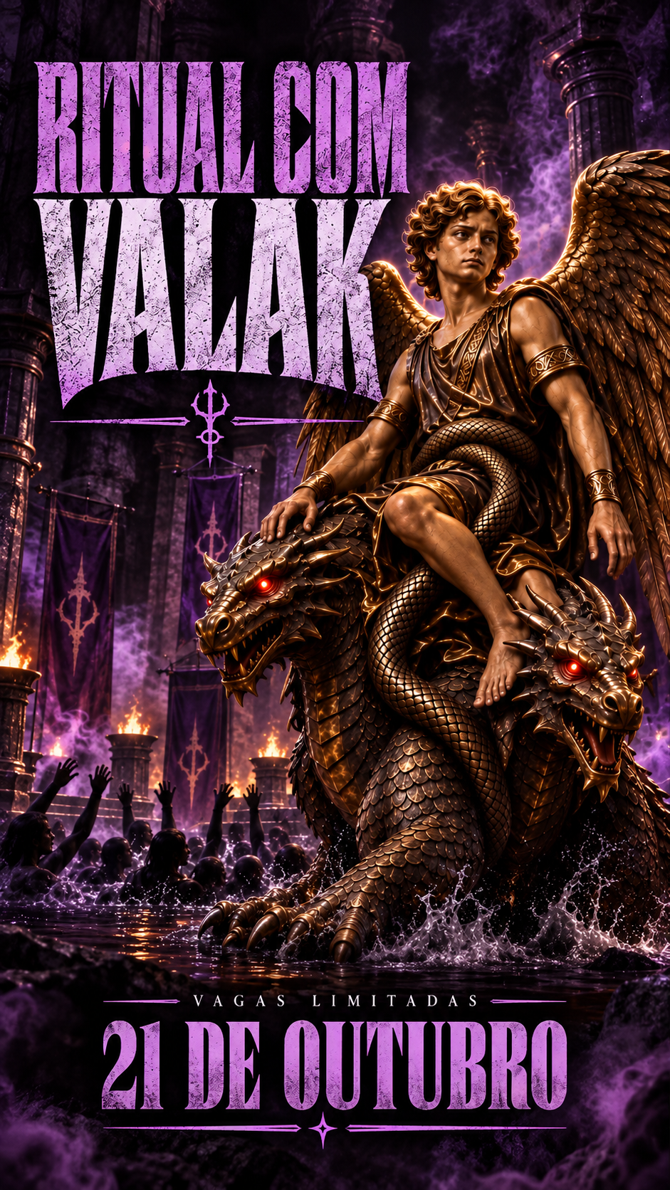 Flyer do ritual Ritual com Valak